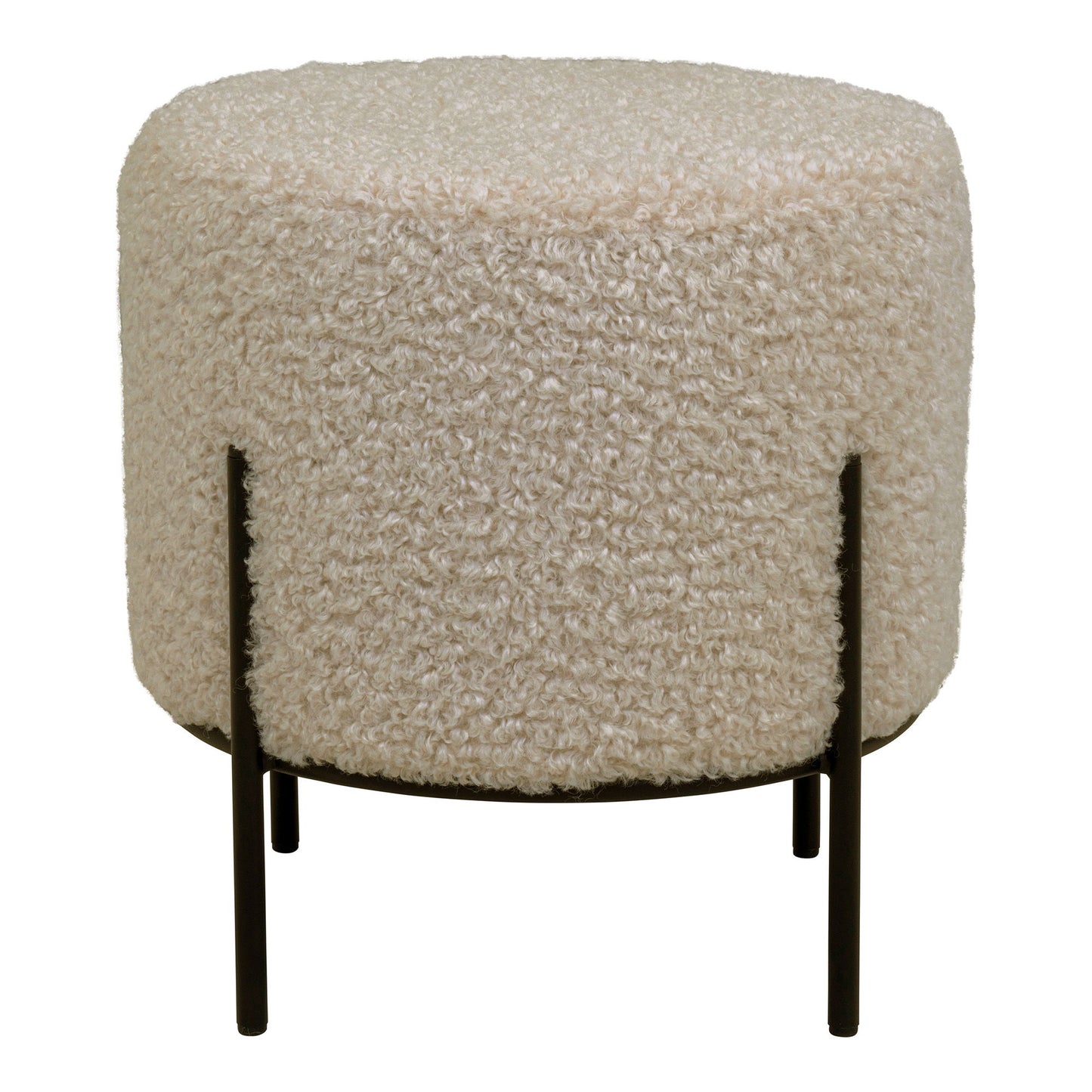 Pouf bouclé Alford 35,5x37 cm