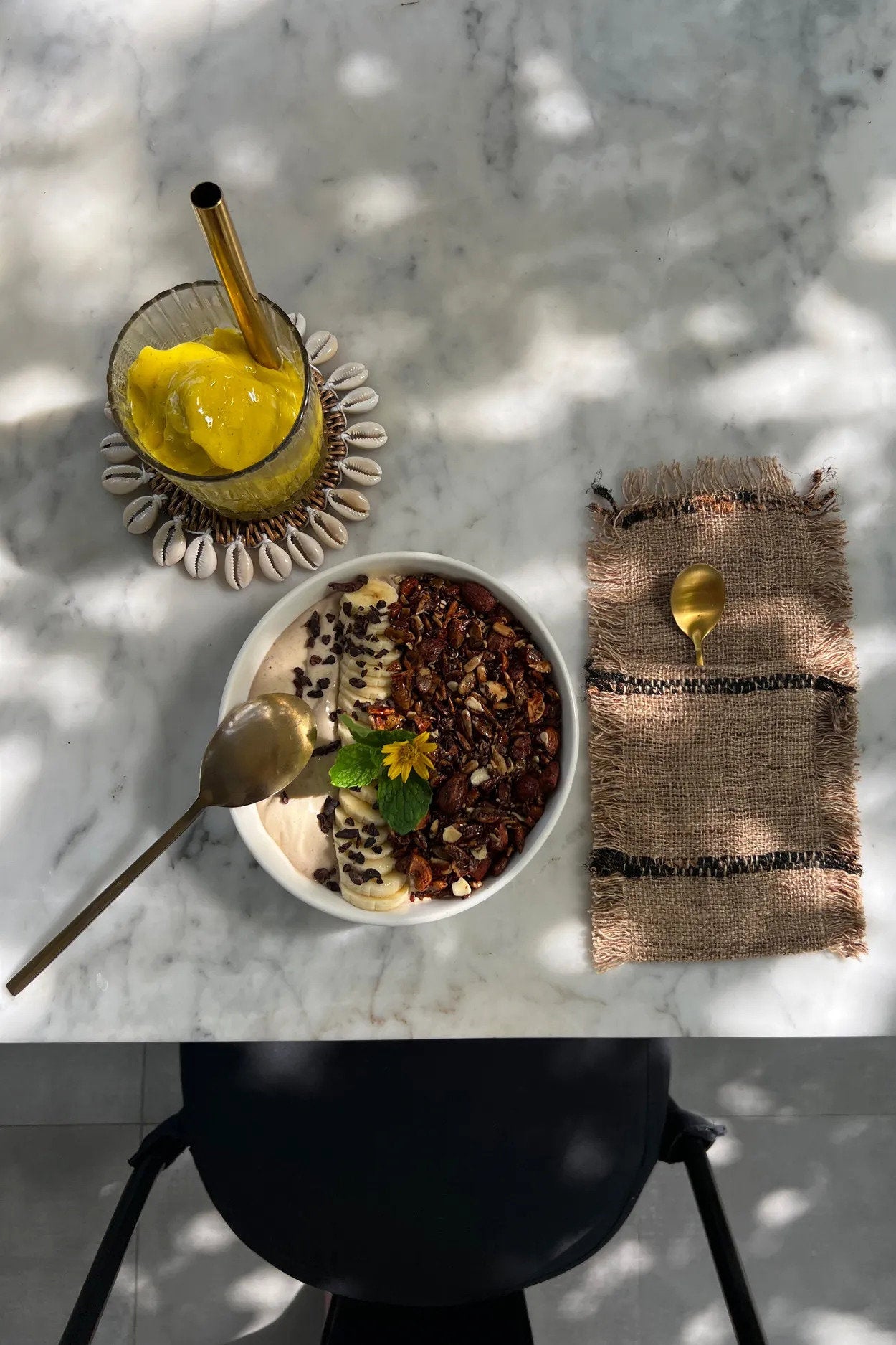 Sac à Couverts The Oh My Gee - Beige Noir - Lot de 4