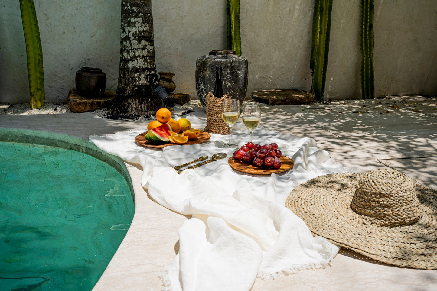 La Nappe en Lin - Blanc - 150x150
