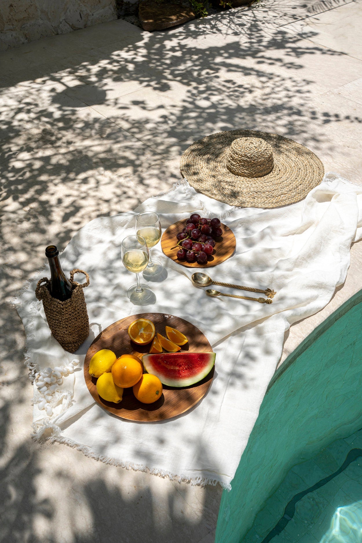 La Nappe en Lin - Blanc - 150x250