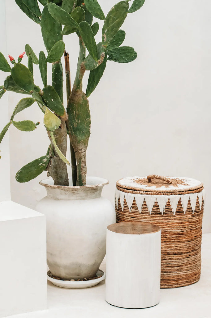 Paniers à linge cousus banane - Lot de 2