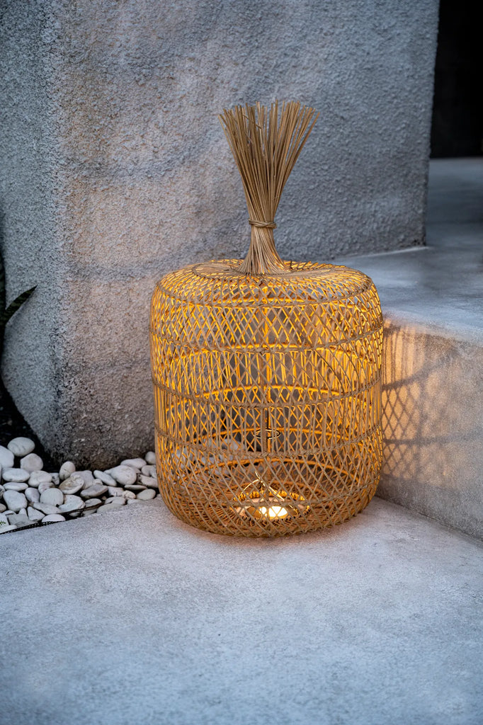 Suspension et Lampadaire The Dumpling - Naturel - L