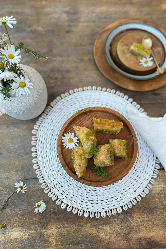 Le Set de table De Seagrass Shell - Blanc