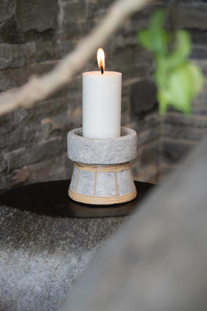 Le Bougeoir Serene - Gris Béton Naturel - S