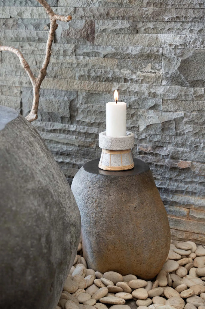 Le Bougeoir Serene - Gris Béton Naturel - S