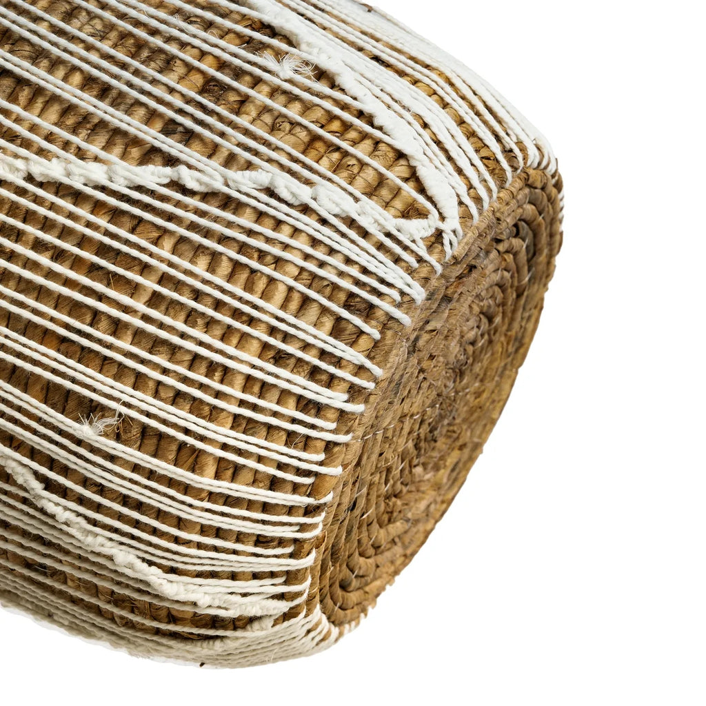 Le Panier Straight Stitched Makramee - Naturel Blanc - S