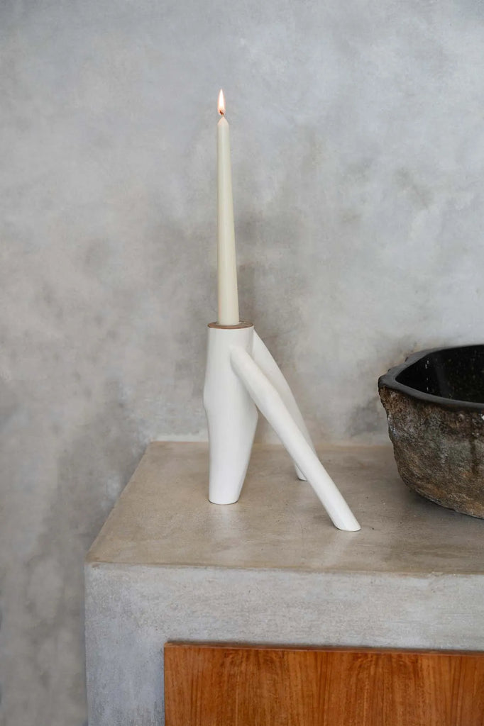 Le Bougeoir Triple Twig - Blanc