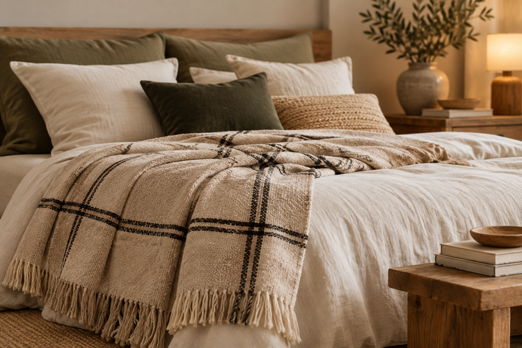 Linge de lit - chambre naturelle