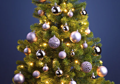 Boules de Noël violettes- lot de 100- Ø 3/4/6 cm