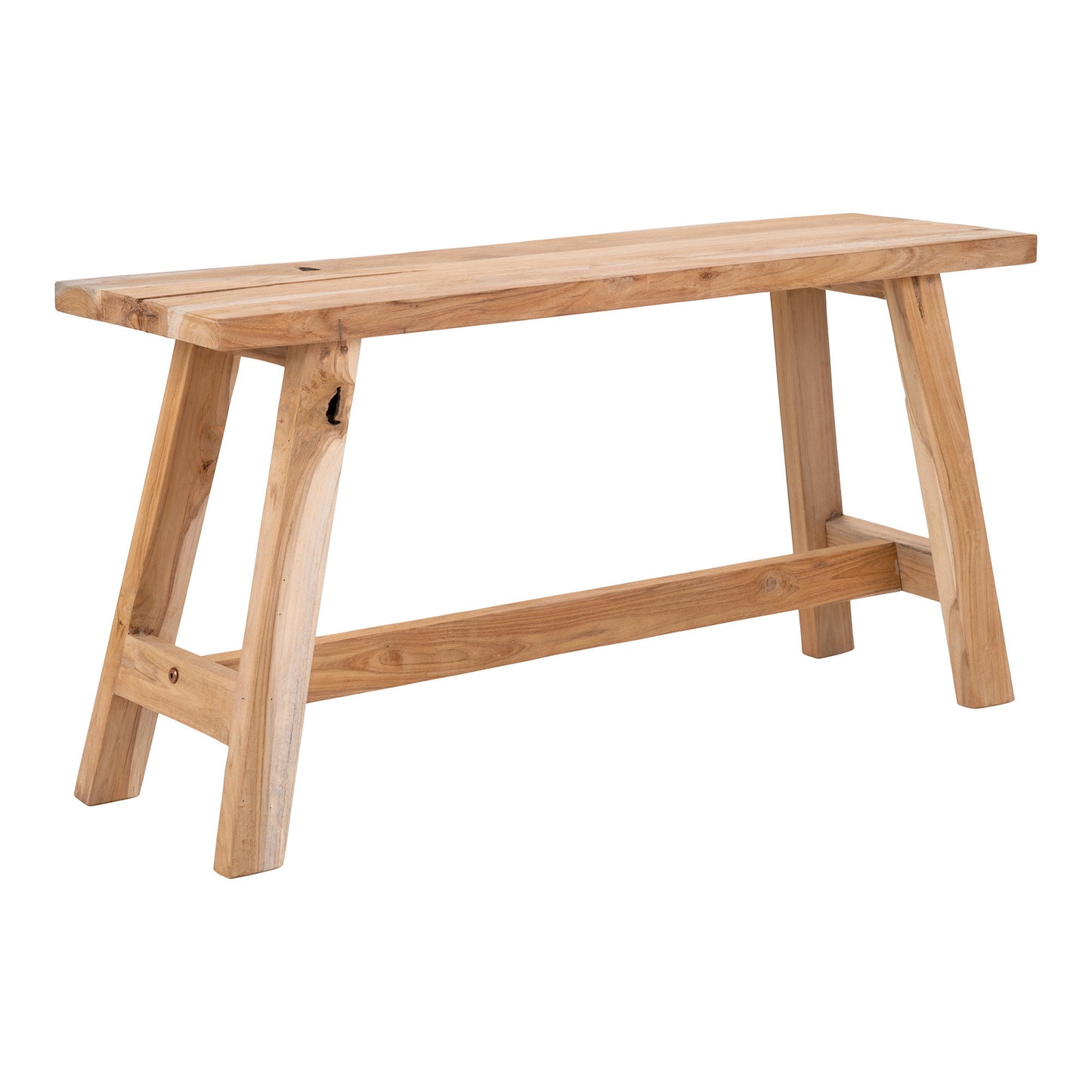 Banc Barcelone en teck naturel – 90 × 25 × 45 cm