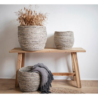 Banc Barcelone en teck naturel – 90 × 25 × 45 cm