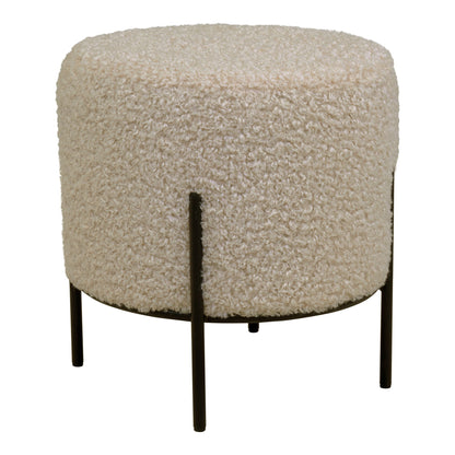 Pouf bouclé Alford 35,5x37 cm