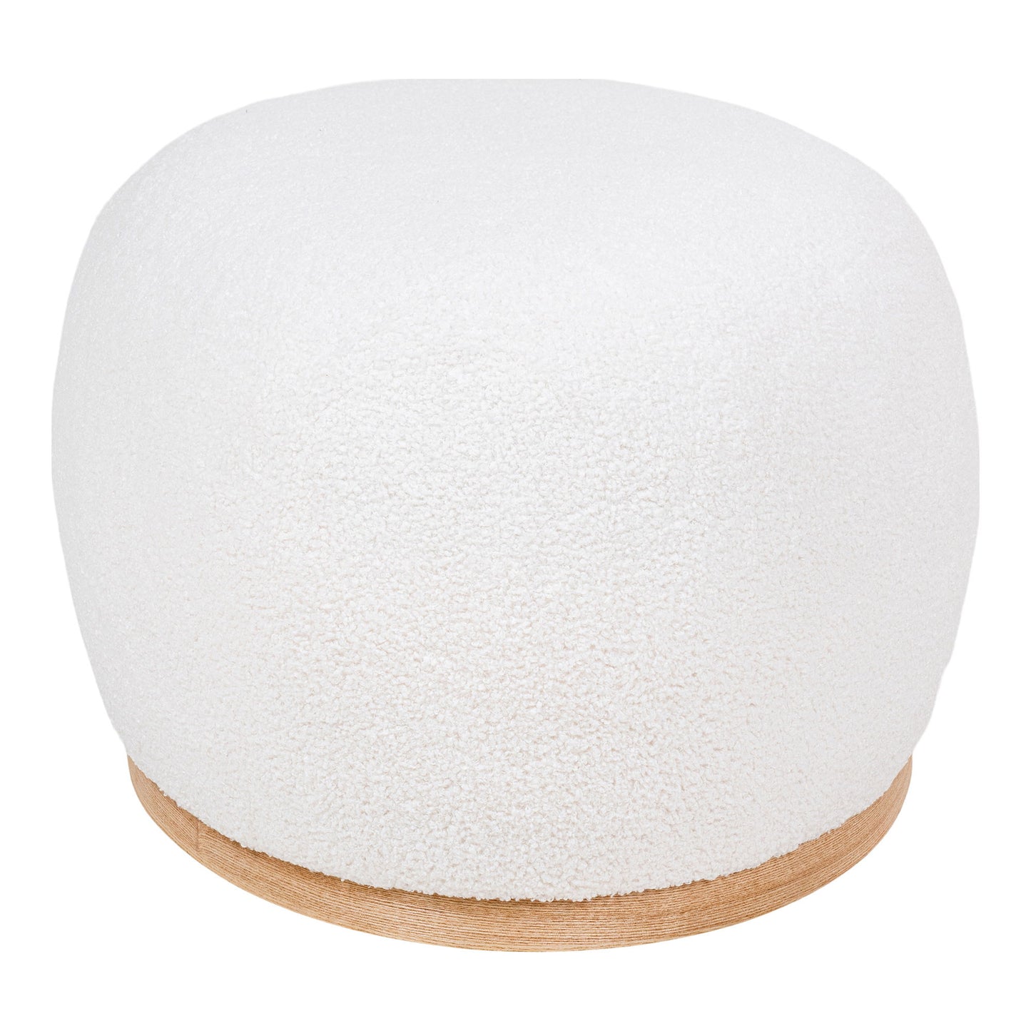 Pouf, bouclé Manhattan- Blanc -54,5x88,5x36 cm
