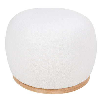 Pouf, bouclé Manhattan- Blanc -54,5x88,5x36 cm
