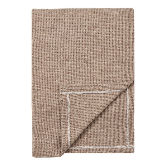Plaid Puno taupe – 130 × 156 cm