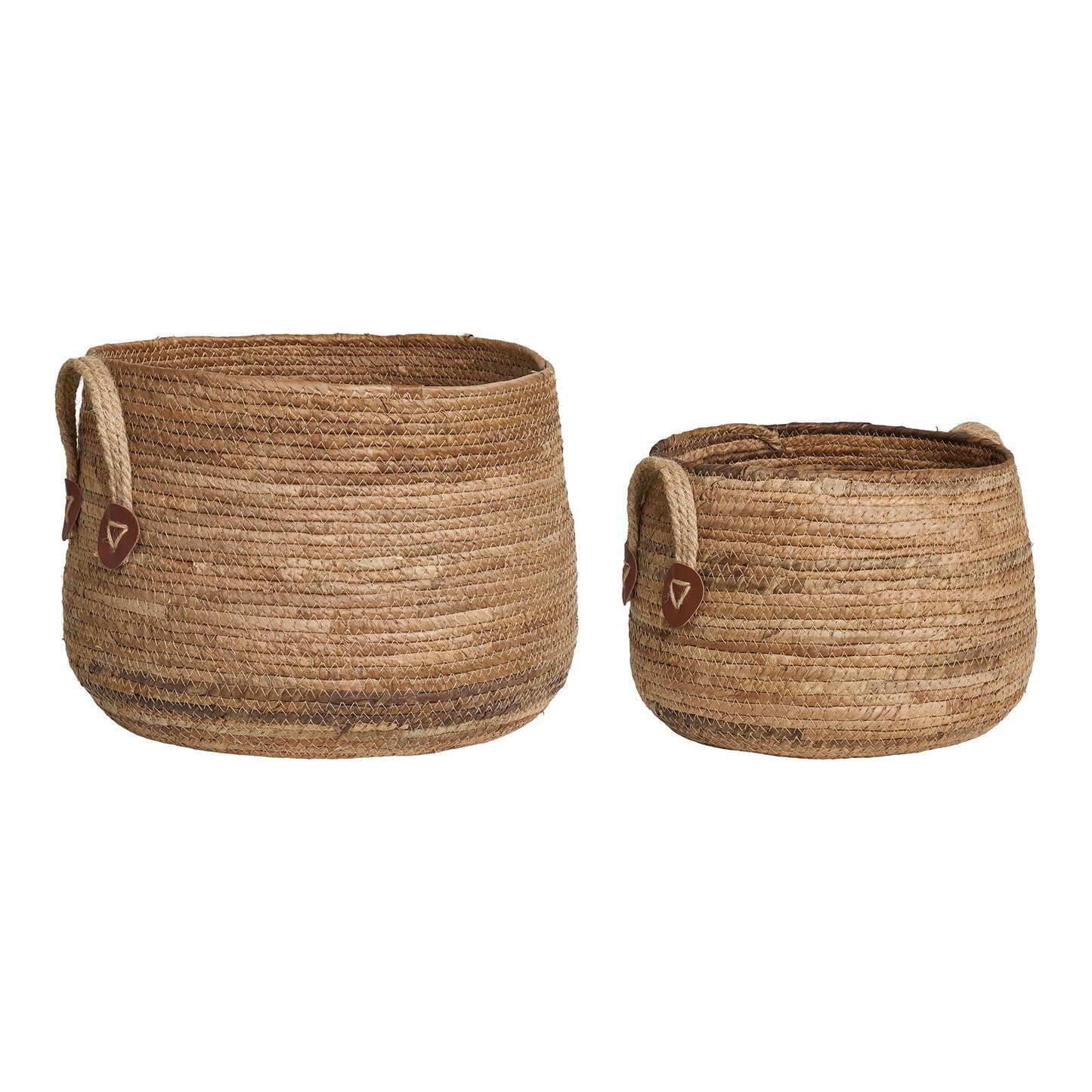 Paniers Aosta en feuille de bananier naturelle – Lot de 2