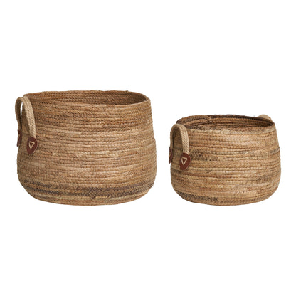 Paniers Aosta en feuille de bananier naturelle – Lot de 2
