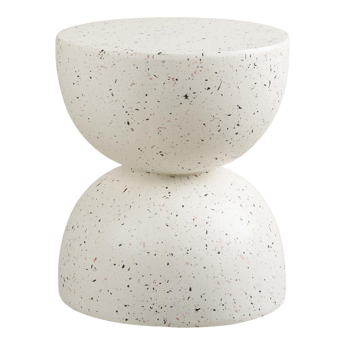 Table d’appoint Bonita effet terrazzo – Ø40 × H45 cm