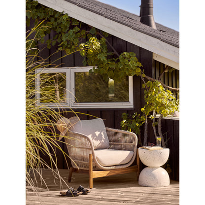 Table d’appoint Bonita effet terrazzo – Ø40 × H45 cm
