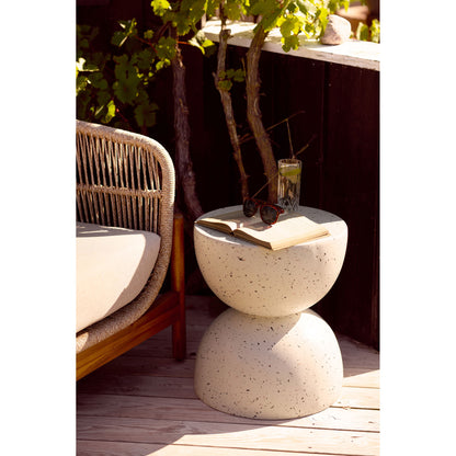 Table d’appoint Bonita effet terrazzo – Ø40 × H45 cm