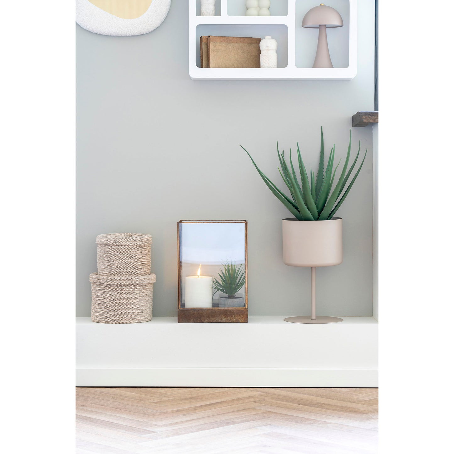 Aloe Vera artificielle verte en pot – plante décorative Ht 51 cm