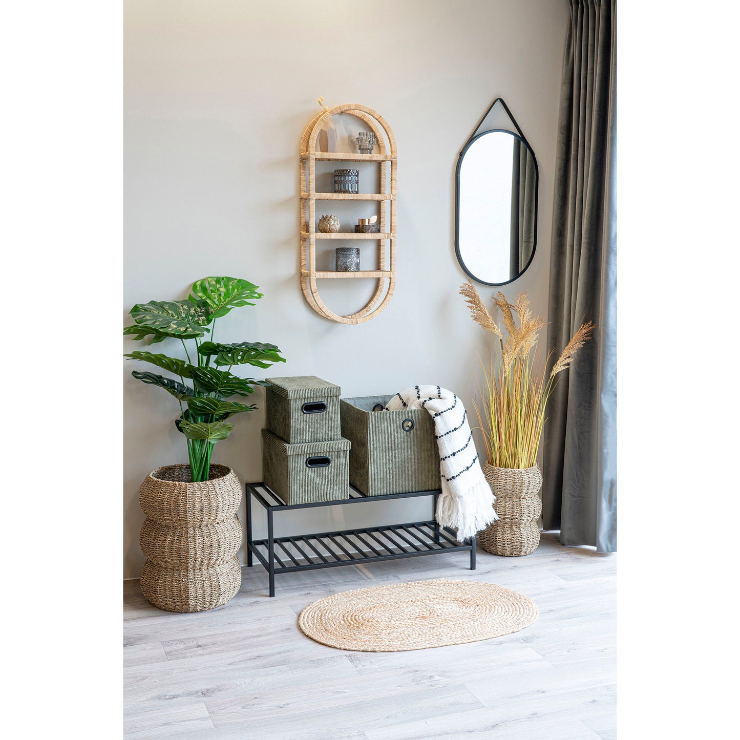 Sorgho artificiel naturel – Ht 110 cm