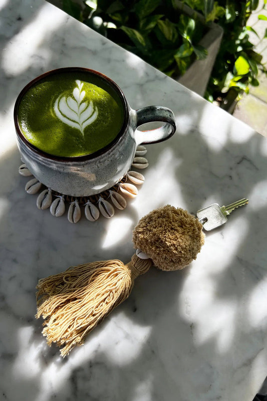 Le Porte-clés Pompons - Moka