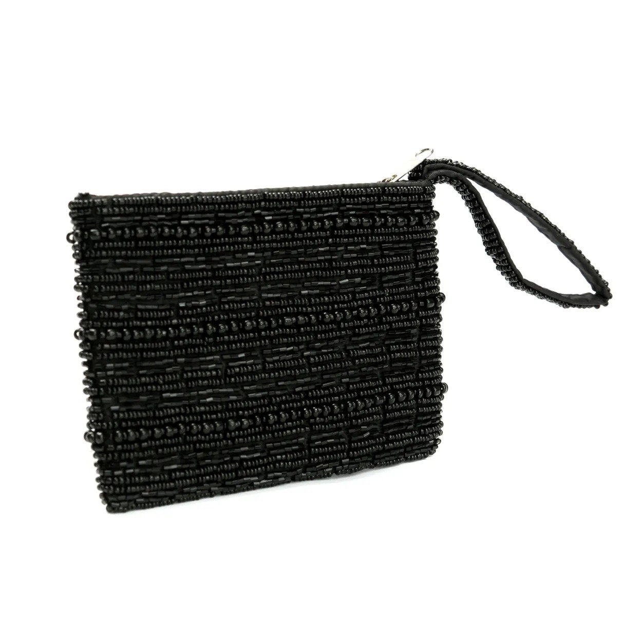 Le Porte-Monnaie  à perles noires - Noir