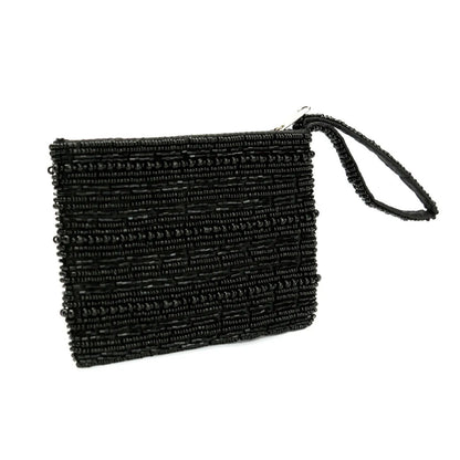 Le Porte-Monnaie  à perles noires - Noir