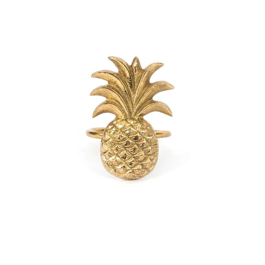 Le Rond de Serviette Ananas - Or