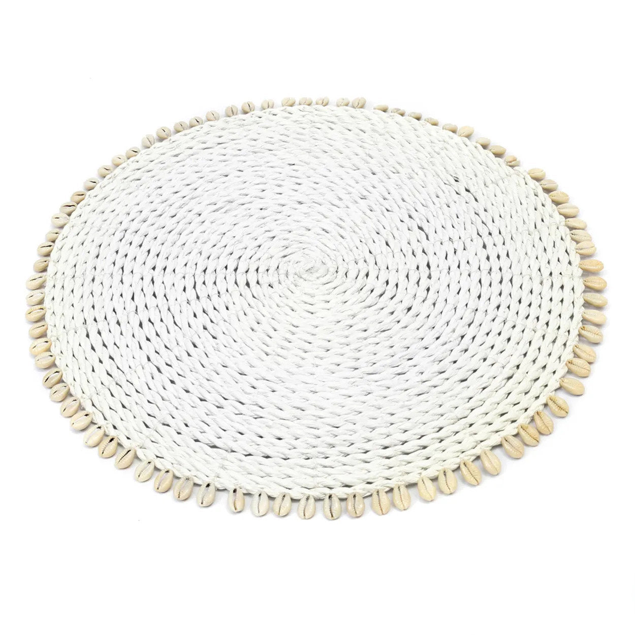 Le Set de table De Seagrass Shell - Blanc