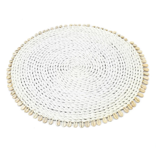 Le Set de table De Seagrass Shell - Blanc