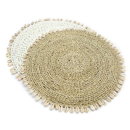 Le Set de table De Seagrass Shell - Blanc