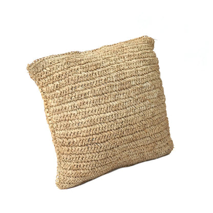 La Housse de Coussin Raffia Flores - Naturel - 40x40