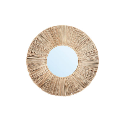 Alang Alang - Miroir mural rond - Naturel – Taille L