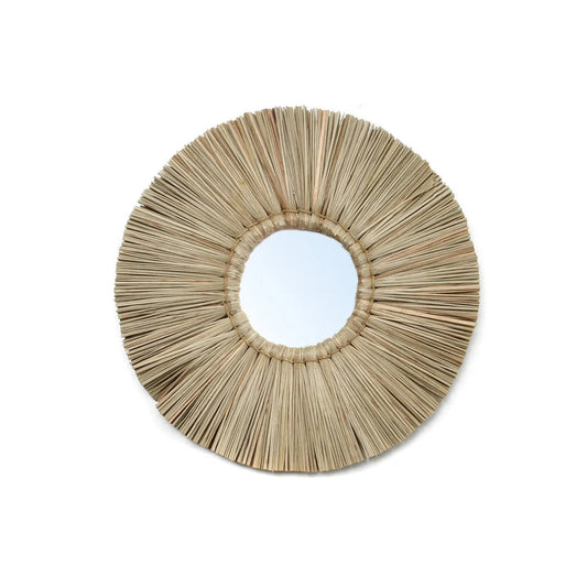 Alang Alang - Miroir mural rond- Naturel - S