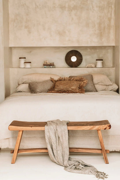 Alang Alang - Miroir mural rond- Naturel - S