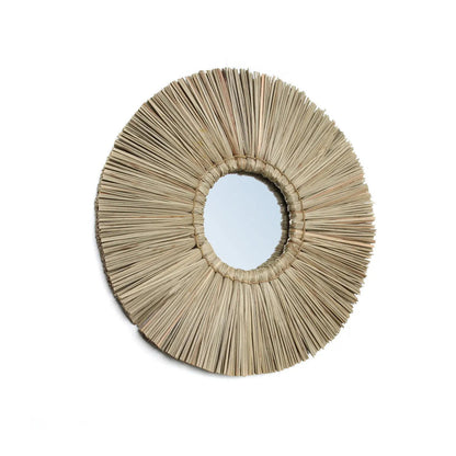 Alang Alang - Miroir mural rond- Naturel - S