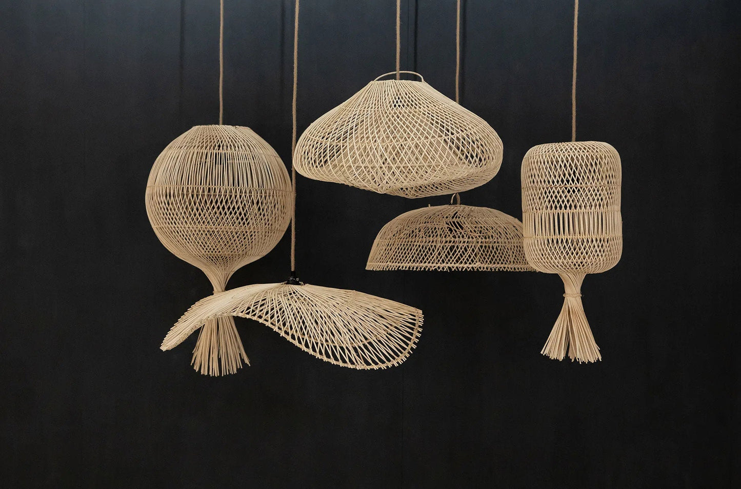 Suspension et Lampadaire The Dumpling - Naturel - L