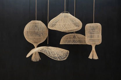 Suspension et Lampadaire The Dumpling - Naturel - L