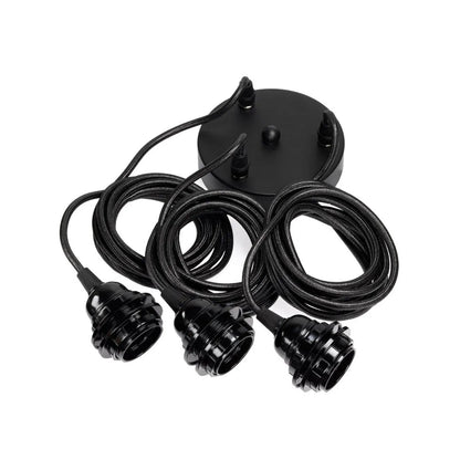 Luminaire pour plafond - Noir - 3 raccords