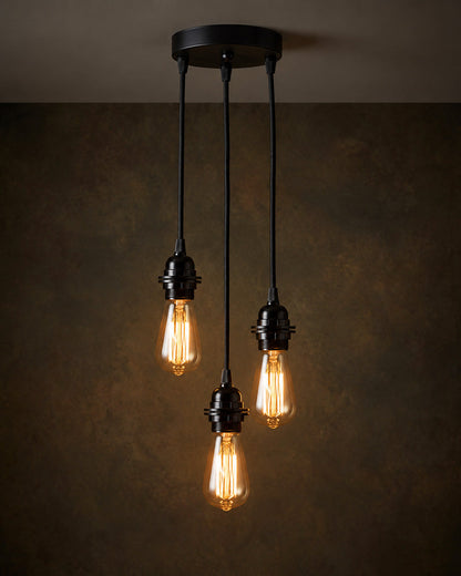 Luminaire pour plafond - Noir - 3 raccords