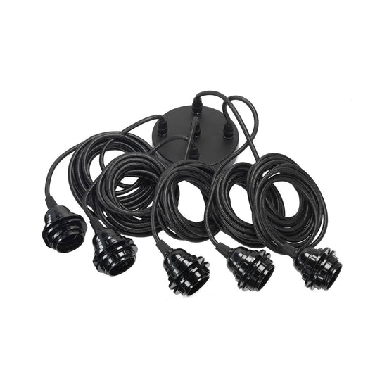 Luminaire pour plafond - Noir - 5 raccords