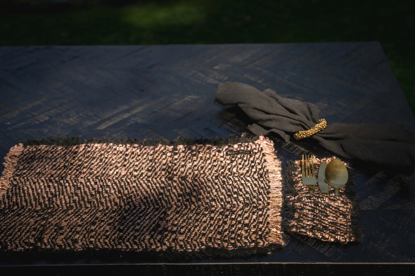 Sac à Couverts The Oh My Gee - Cuivre Noir - Lot de 4