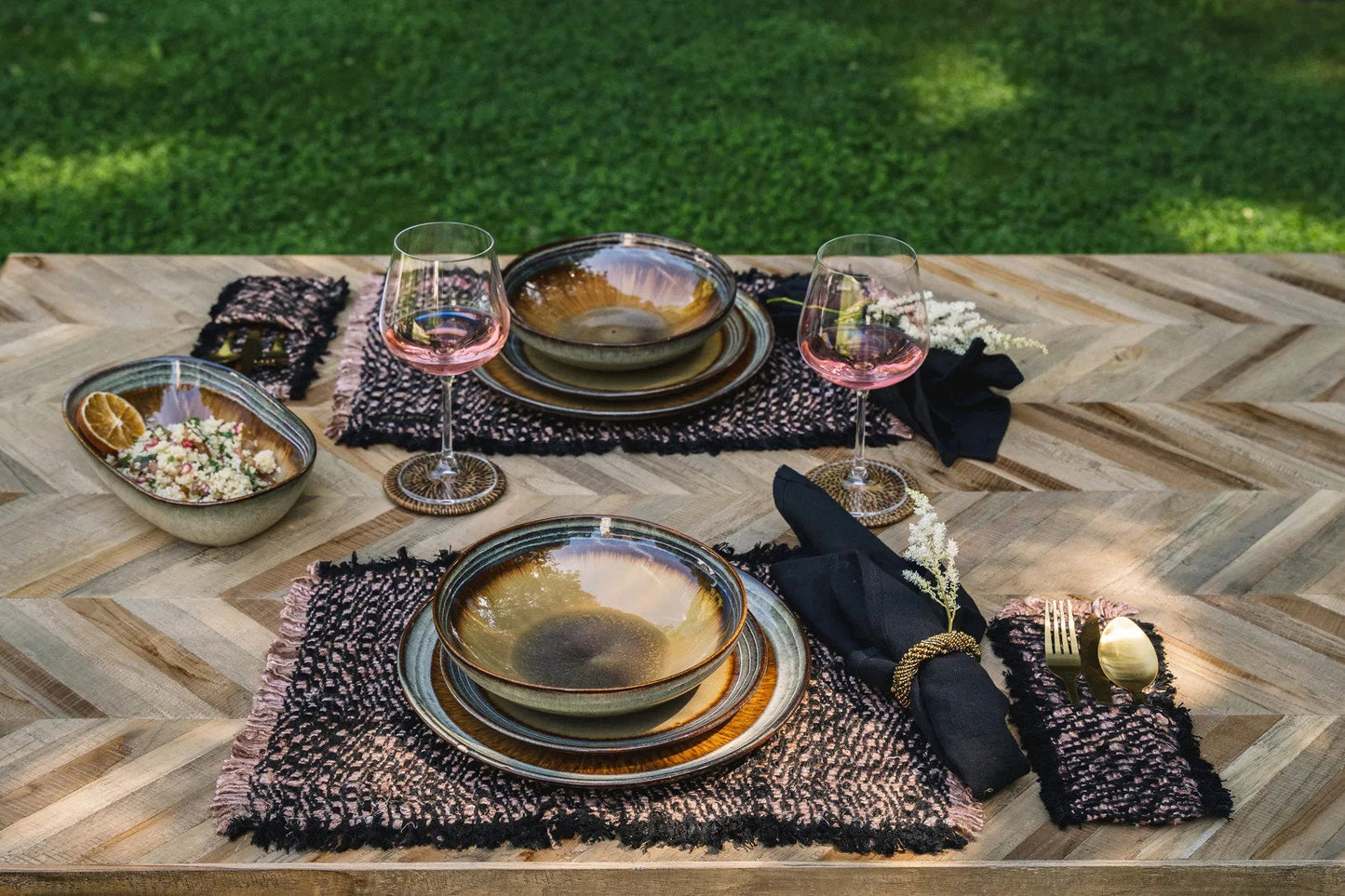 Sac à Couverts The Oh My Gee - Cuivre Noir - Lot de 4