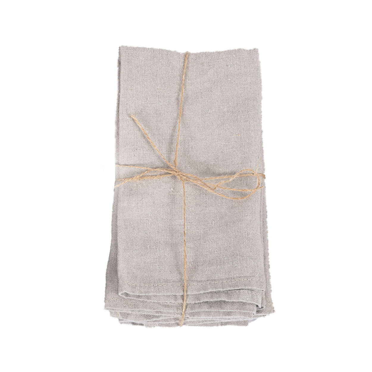 Serviette en Lin - Beige - Lot de 4