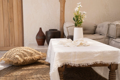 La Nappe en Lin - Blanc - 150x200