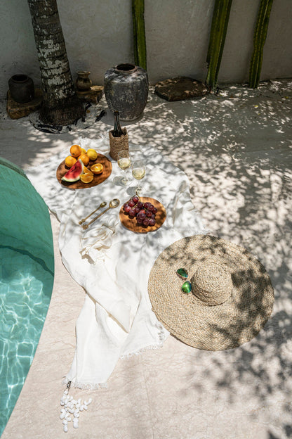 La Nappe en Lin - Blanc - 180x300