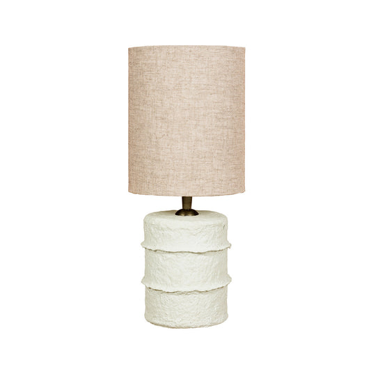 Lampe de table Contour en papier mâché blanc – Taille S