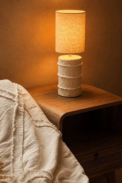 Lampe de table Contour en papier mâché blanc – Taille S